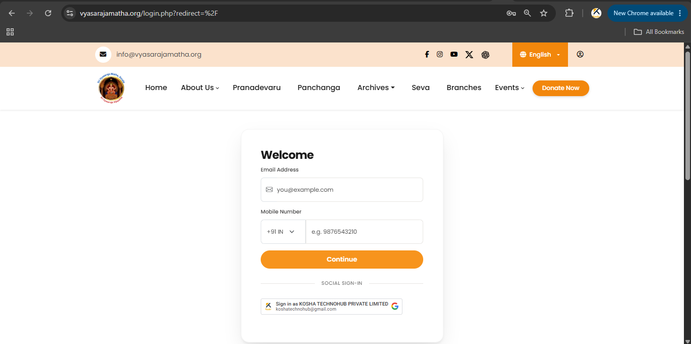 Ways to create an account